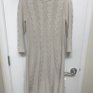 Beige sweater dress